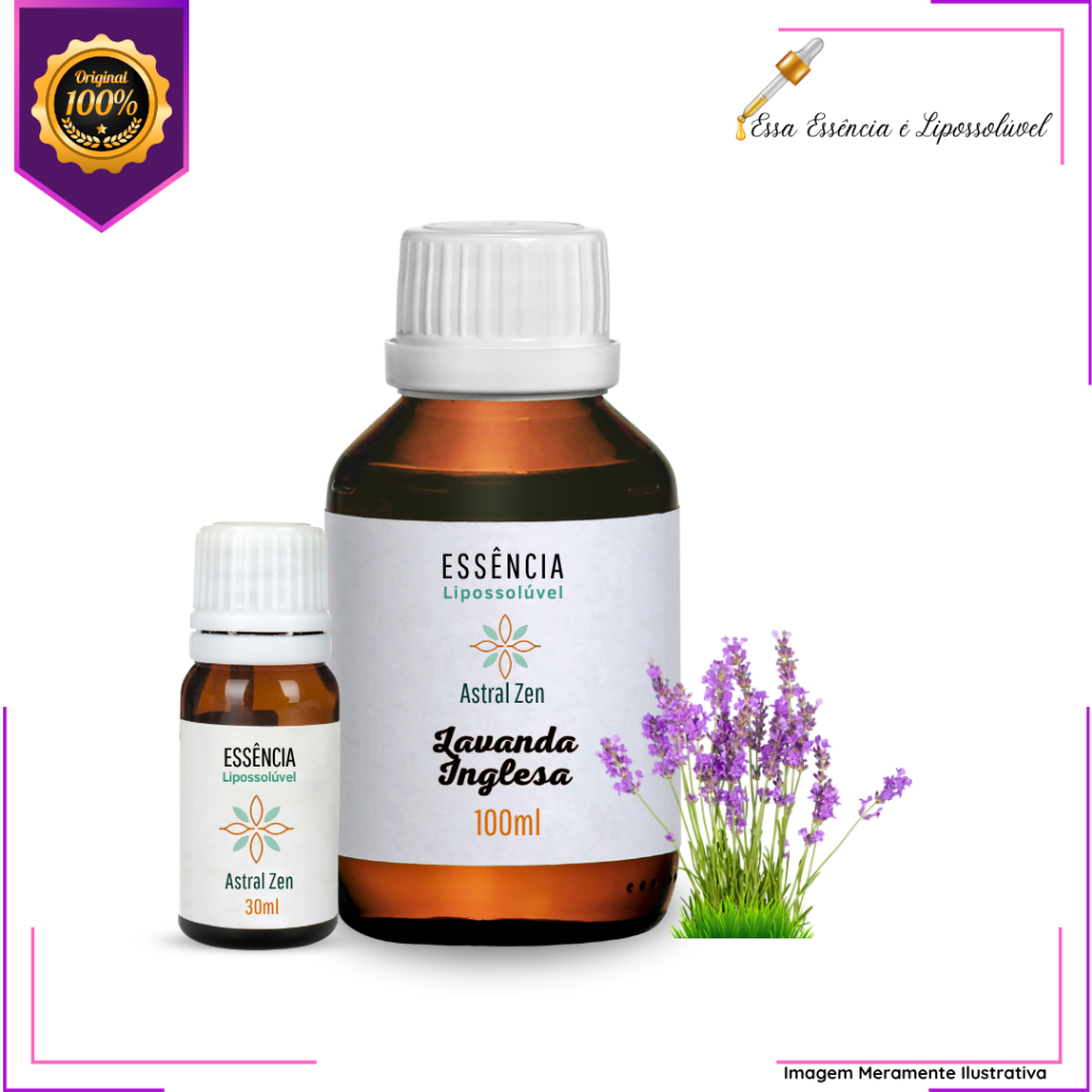 Essência Concentrada Lavanda Inglesa Vollmens Para Aromatizador - Velas - Sabonetes - Perfumes