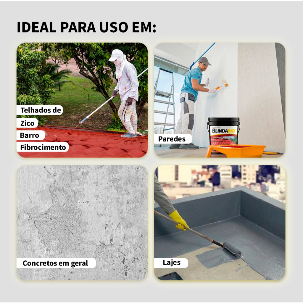 Tinta Emborrachada Impermeabilizante 18kg Para Telhado Parede Laje Muro — imagem 2 de 2