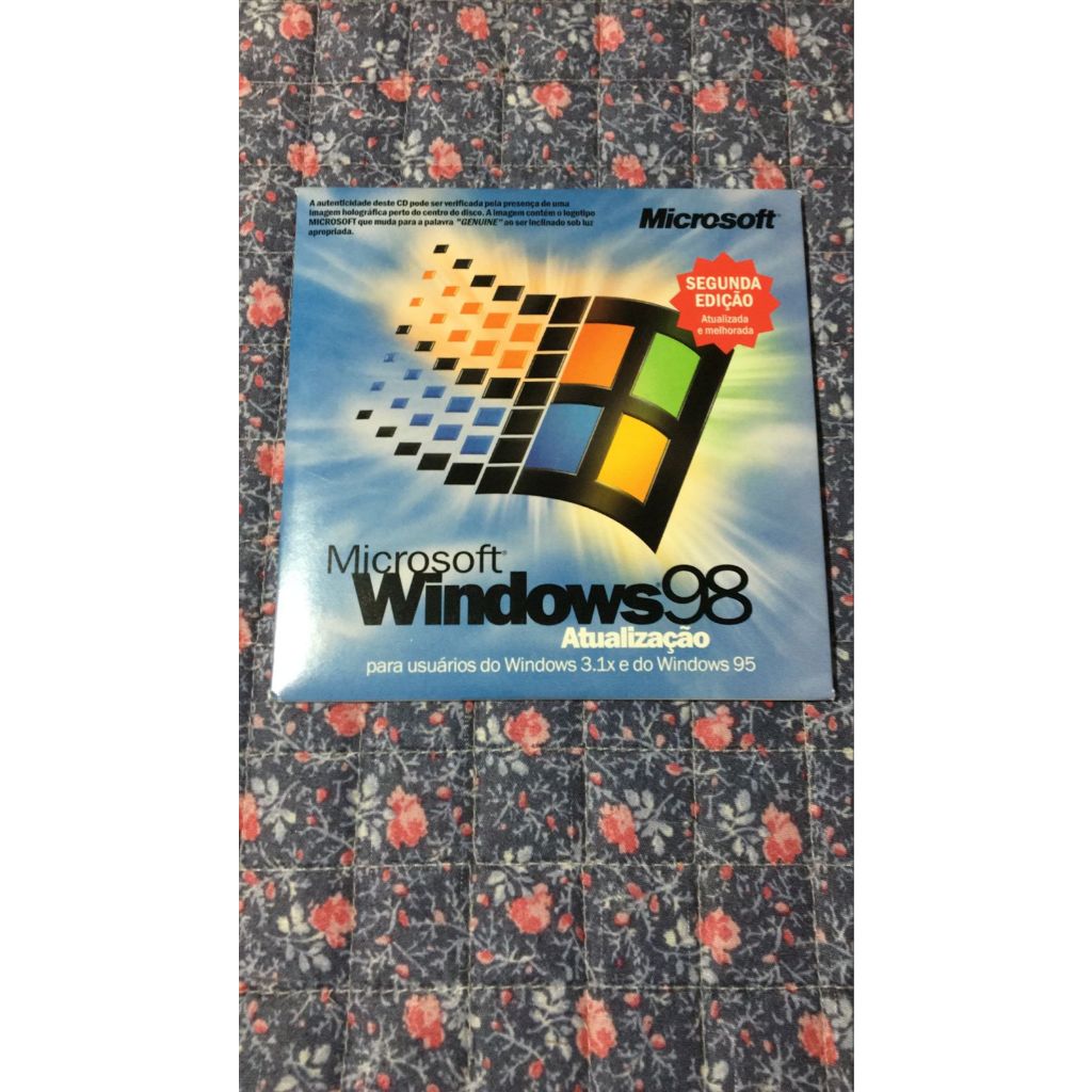 Microsoft Windows 98 SE (Segunda Edição) CD ORIGINAL ATUALIZAÇÃO (UPGRADE) PT-BR (LEIA A DESCRIÇÃO)