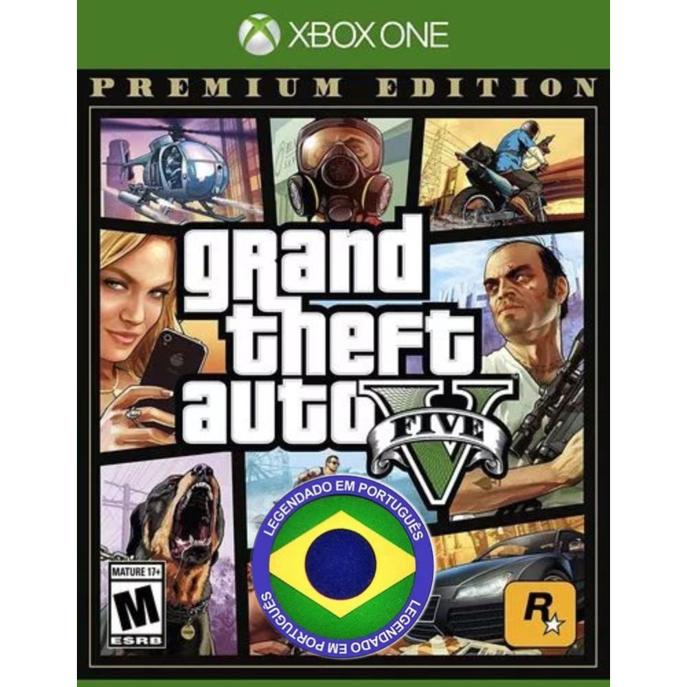 Gta 5 Grand Theft Auto V Xbox One Mídia Física Edição Premium Envio Imediato Original Lacrado