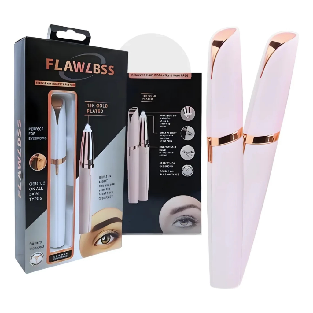 Caneta Profissional Depiladora Flawless Sobrancelha Maquiagem Elétrica USB sem Dor