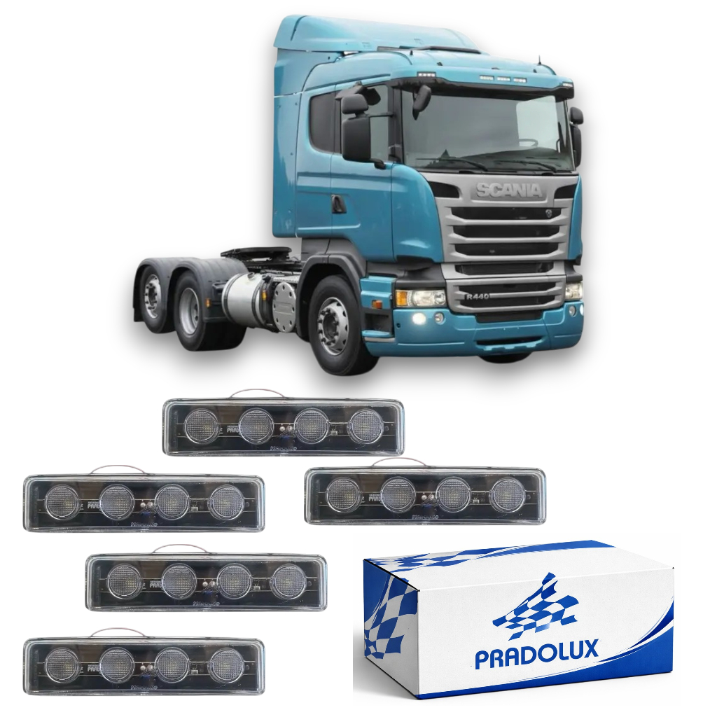 Kit 5 Lanterna Tapa Sol Scania 124 S4 P360 S5 /2018 24v