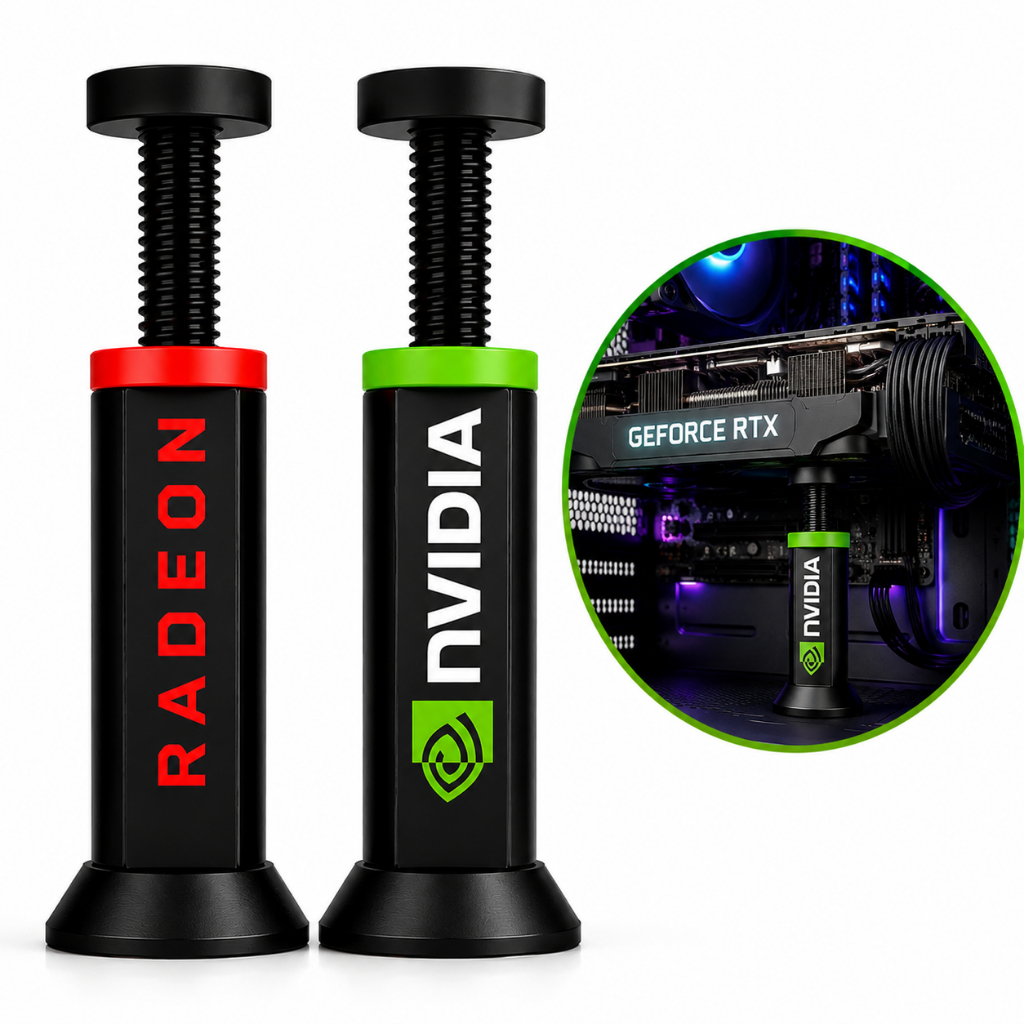 Suporte para Placa de Vídeo GPU Ajustável Vertical Anti-Sag Universal para Gabinete Gamer MSI Radeon Nvidia