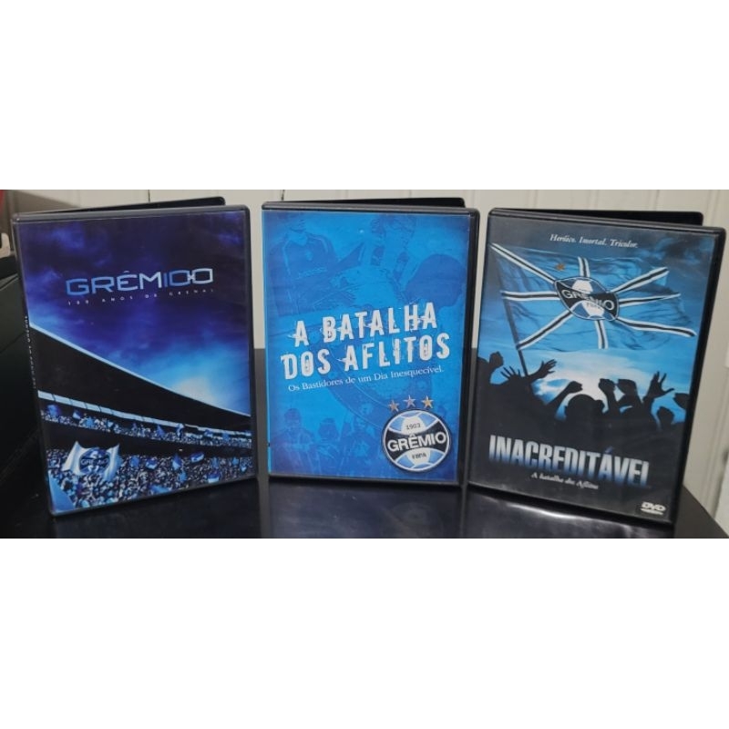 Lote 3 DVDs Originais Filmes do Grêmio Inacreditável - A Batalha dos Aflitos 100 anos Grenal