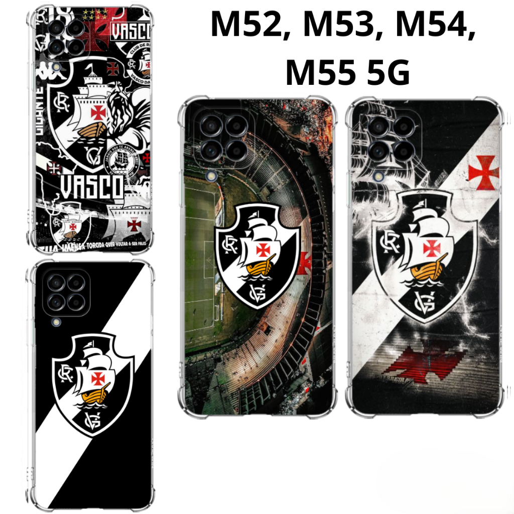 M52, M53, M54, M55 5G GALAXY Capa Inspirada no Vascão Capinha Case TPU Time Vasc