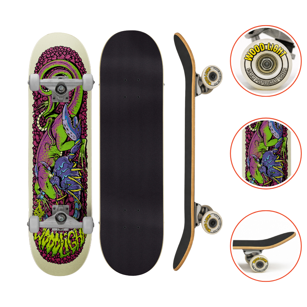 Skate Iniciante Completo Lizard Wood Light