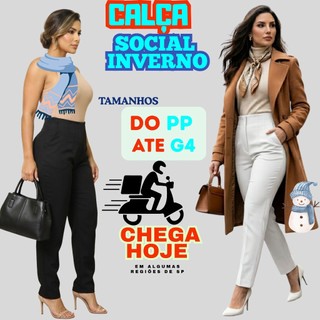 Calça Feminina Social pluz zise Alfaiataria Conforto e Sofisticação para Mulheres Modernas 2026
