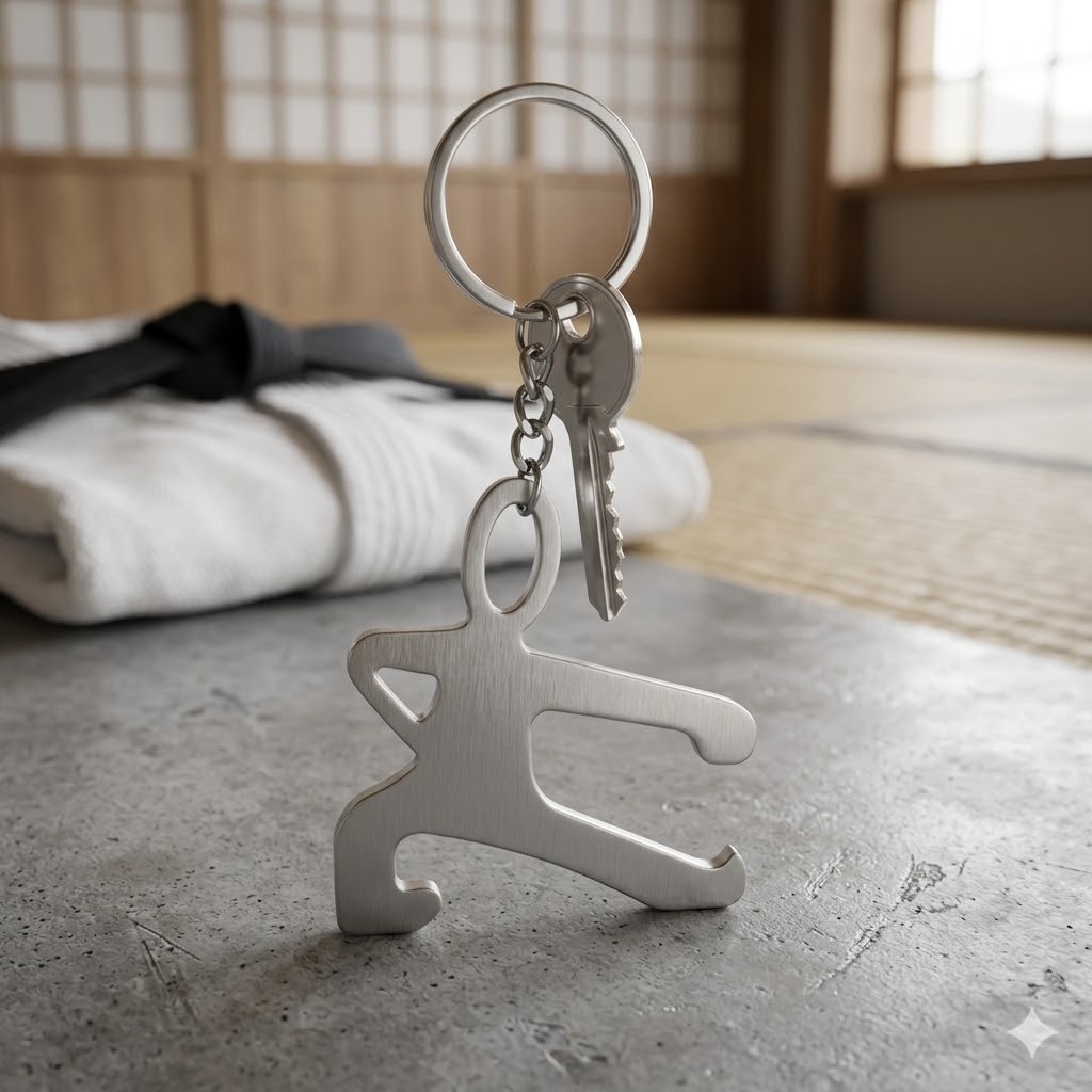 Chaveiro Abridor De Garrafa Metal Homem Karatê Kung Fu Chaveiro Masculino Criativo Presente