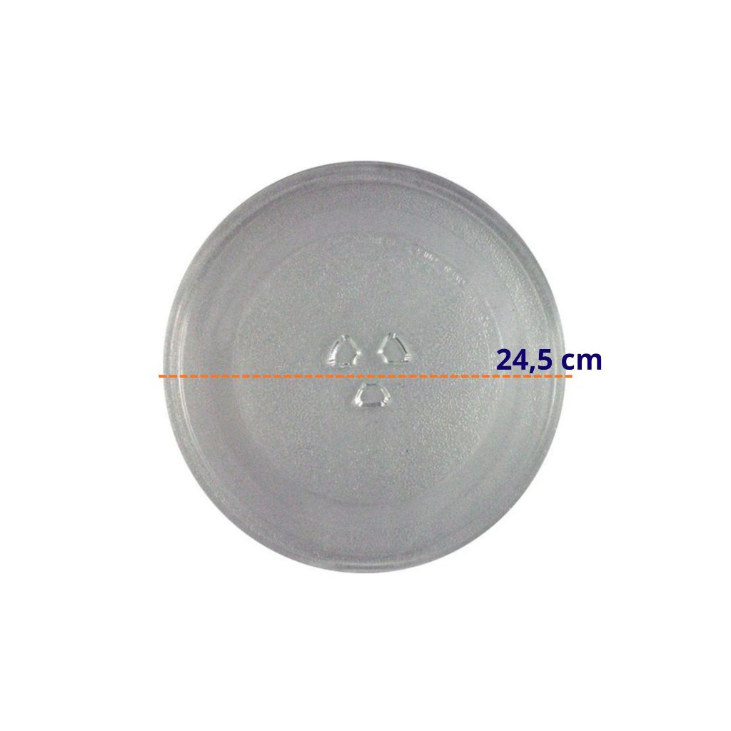 Prato Para Forno Microondas 24,5cm Compatível Com Brastemp BMS18 / Com garantia e Envio Imediato
