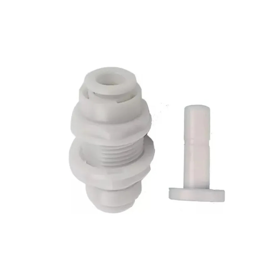 Conexão Reta Painel 1/4 Engate Rápido Para Filtro De Água + Tampão do Dreno