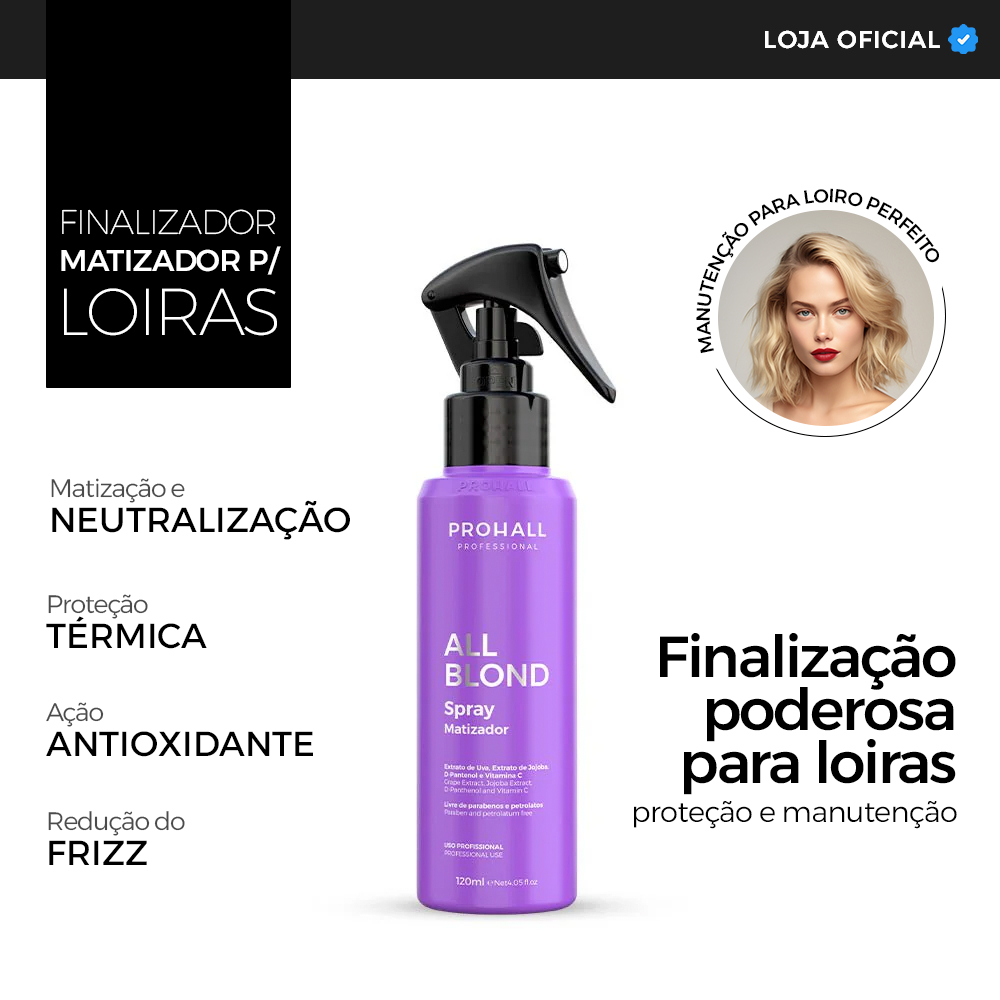 Spray Matizador e Protetor Termico All Blond 120ml