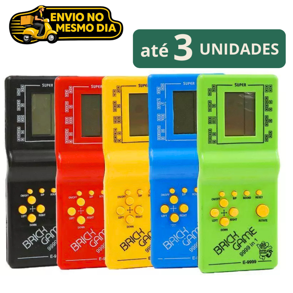 ENVIO NO MESMO DIA KIT 1,2,3 Super Mini Game Portátil Retro Brinck Game 9999 Jogos