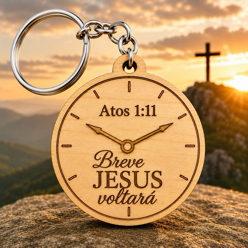 KIT Chaveiro  Breve Jesus Voltará  MDF já vão montados, para festa, igreja, casamento, lembrancinhas