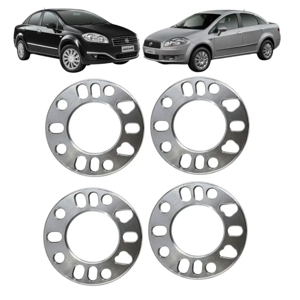 Kit 4 Espaçador 7mm Alargador Roda Linea 4x98 4 E 5 Furos