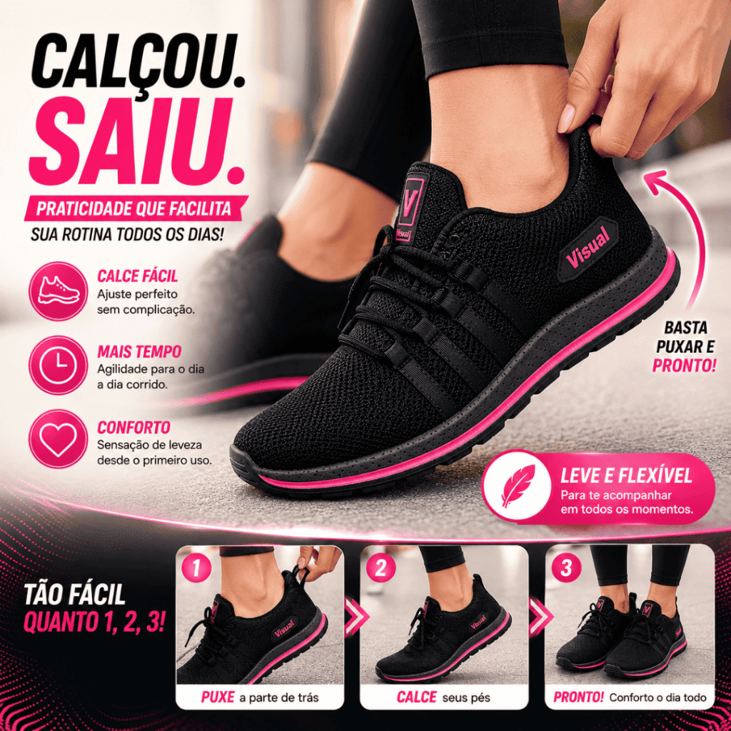 Tênis Feminino Esportivo Academia Treino Super Confortável e Flexível 34 ao 39 Envio Imediato — imagem 2 de 2