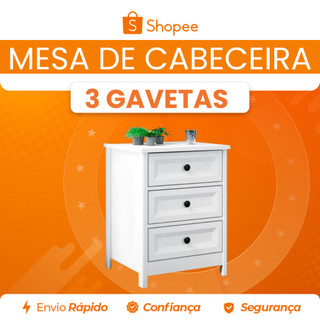 Mesa de Cabeceira Ditália 3 Gavetas DM-111