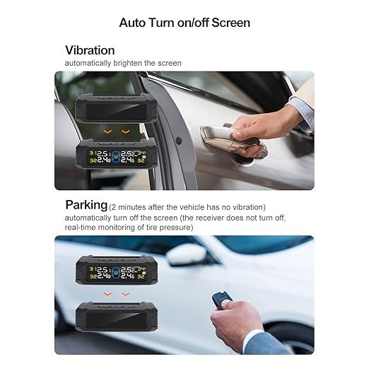 Sistema de Monitoramento de Pressão dos Pneus LCD TPMS Solar Sem Fio com 4 Sensores Integrado