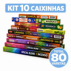 Incenso Natural Aromas Sortidos Special Blend 10 Caixas 80 Varetas Relaxamento