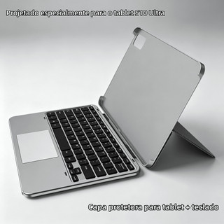 Teclado e capa protetora projetados especialmente para o tablet S10 Ultra, capa com teclado 2 em 1