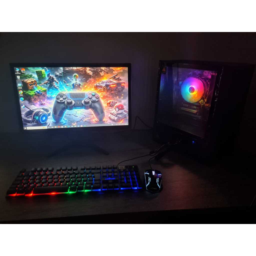 Computador Completo GABINETE GAMER 8 A 16 GB RAM 500/1TB HDD  com jogos testado e pronto para o uso.