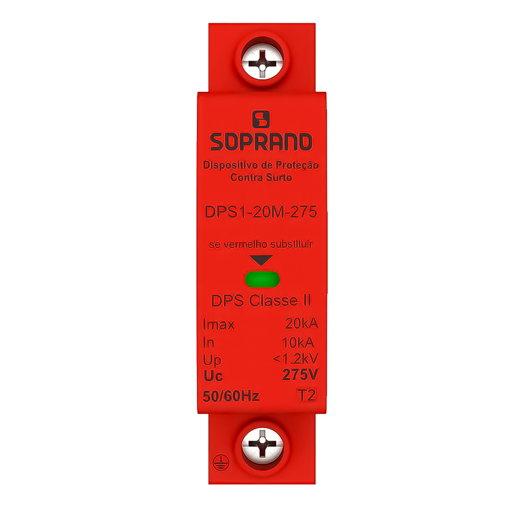 DPS Monobloco 20KA 1P 275VAC Proteção Contra Surto