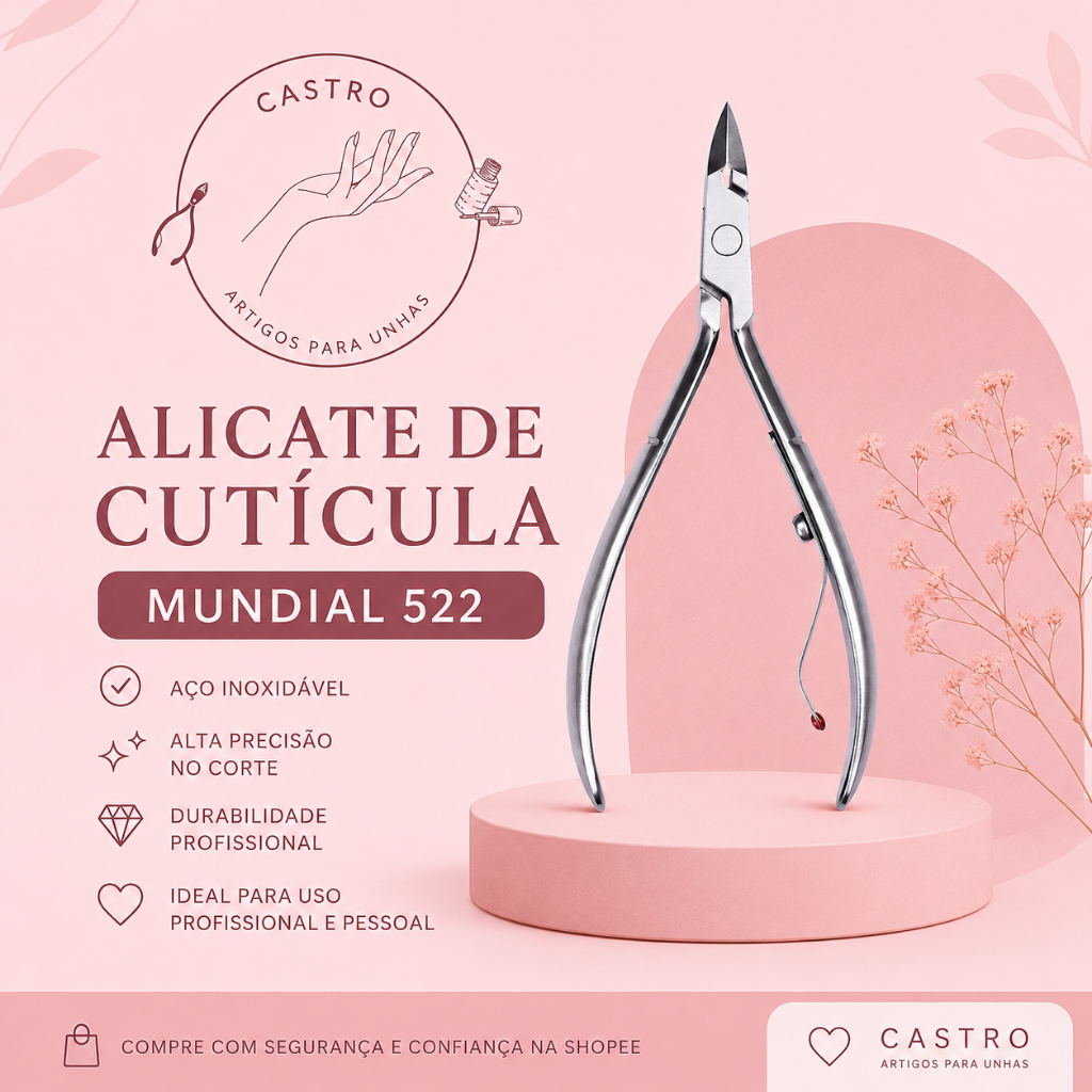 Alicate De Cutícula Mundial 522Afiado para uso profissional