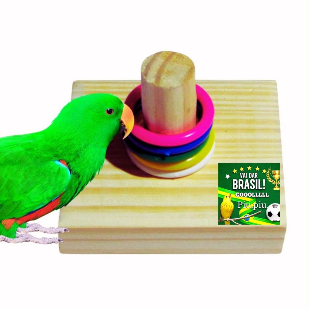Brinquedos Para Calopsita Tira Argola Treinamento Gaiola Agapornis Periquito Pets Aves