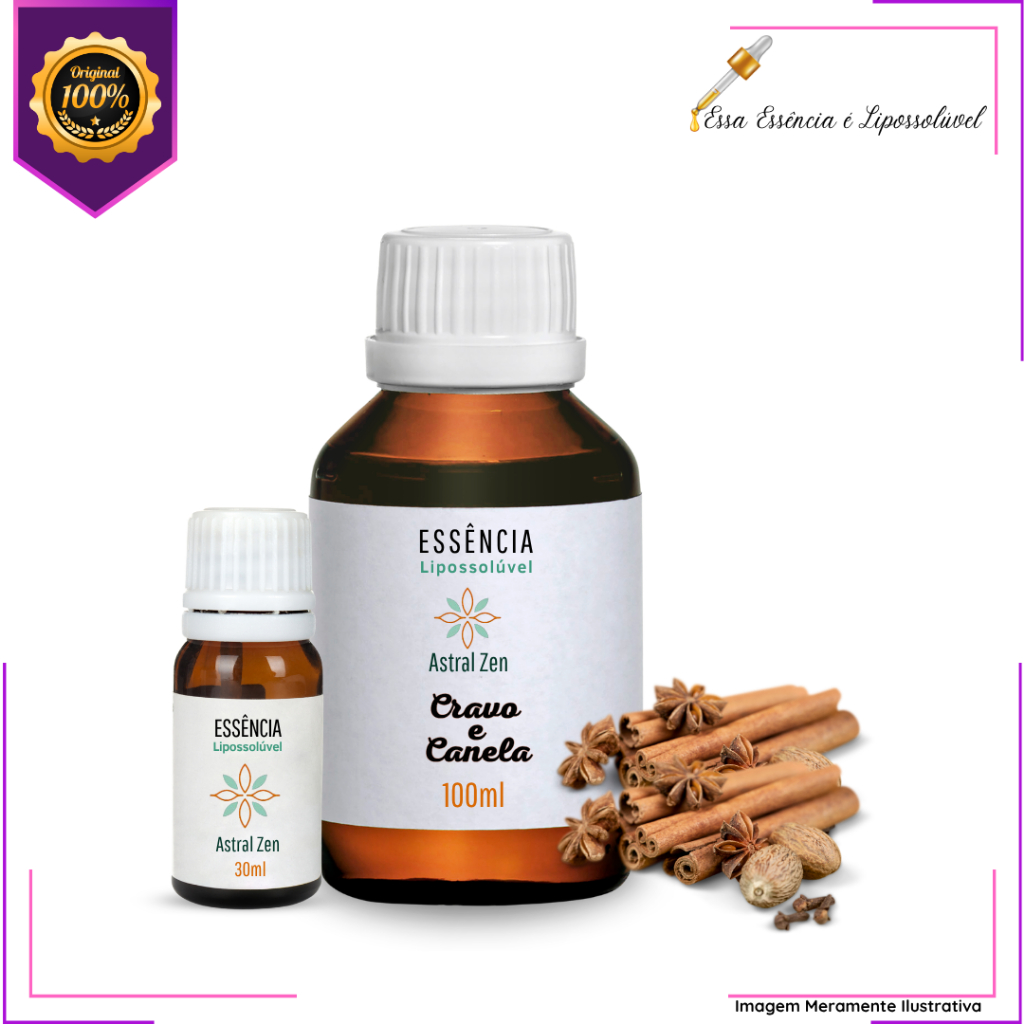 Essência Concentrada Cravo e Canela Vollmens Para Aromatizador - Velas - Sabonetes - Perfumes