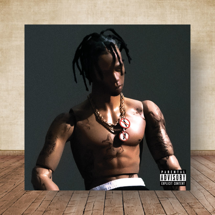 Quadro Placa Decorativa Travis Scott Albuns de hip-hop, trap, rap LP Disco decoração 02