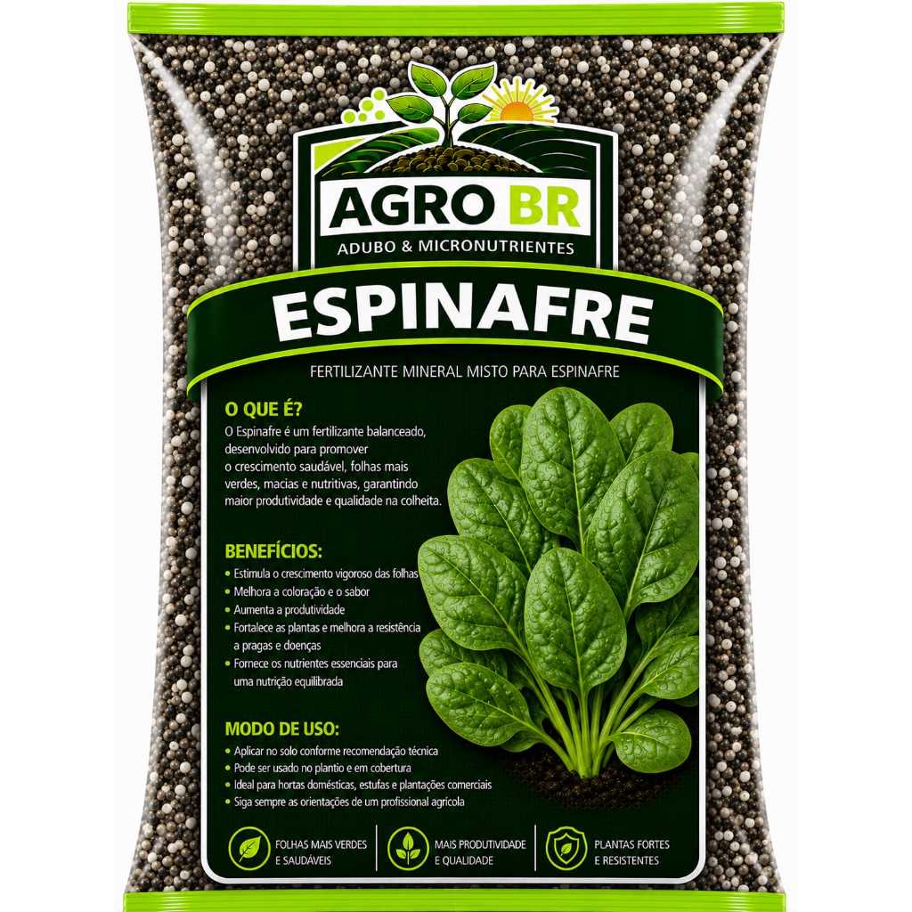 Adubo Fertilizante Npk Espinafre + Te + Micronutrientes 1kg