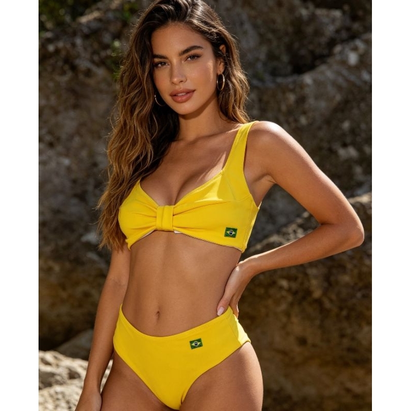 Conjunto Biquíni Hot pants Copa do Brasil