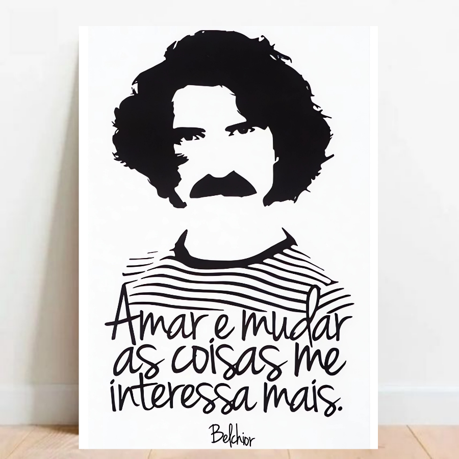 Quadro Placa Decorativa Belchior MPB Rock Musica e decoração ArtemQuadros 13