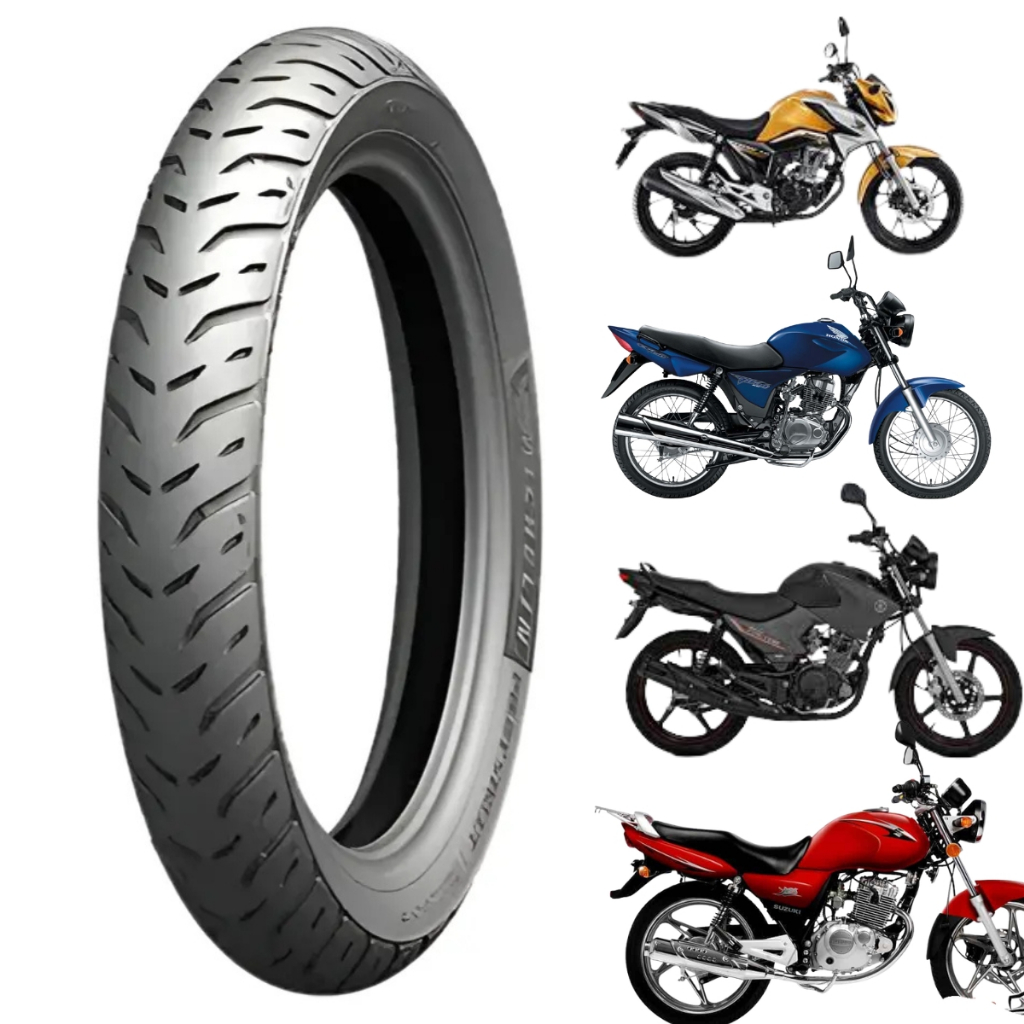 Pneu 90/90-18 Michelin Sem Camara Cg Titan Factor Yes Speed