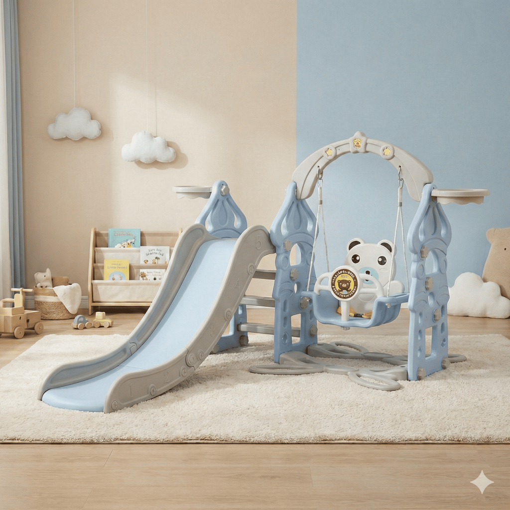 Playground Infantil 3 Em 1 Brinquedo Escorregador Balanço