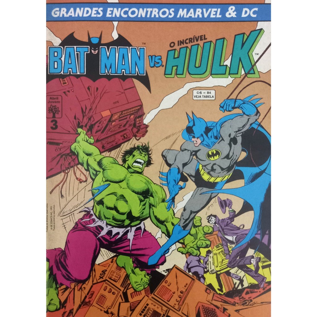 Batman Vs O Incrível Hulk Nº 3 Grandes Encontros Marvel DC 1993 Abril
