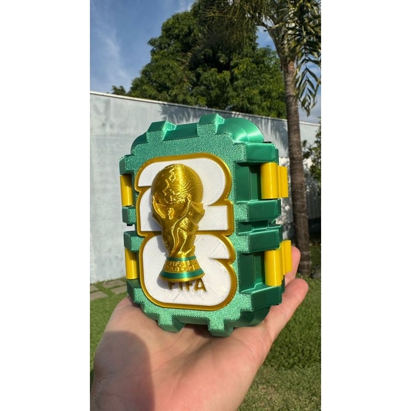 Porta Figurinhas Copa do Mundo Caixa Organizadora para Álbum de Figurinhas Futebol Colecionador