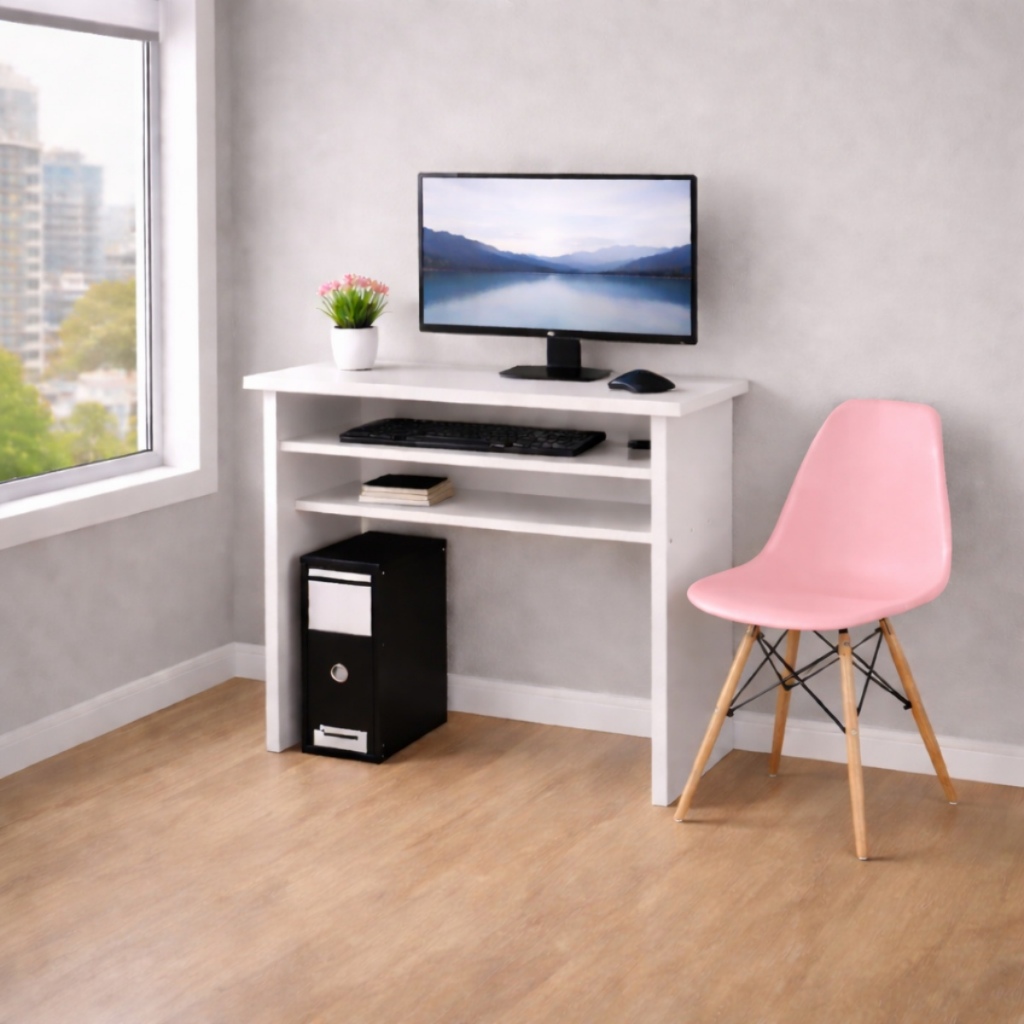 Mesa Para Computador Com Cadeira Ideal Para Escritório Estudo Home Office E Informática