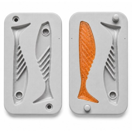 Forma Molde Para Fazer Isca Artificial Shad de Silicone 9cm Para Pesca
