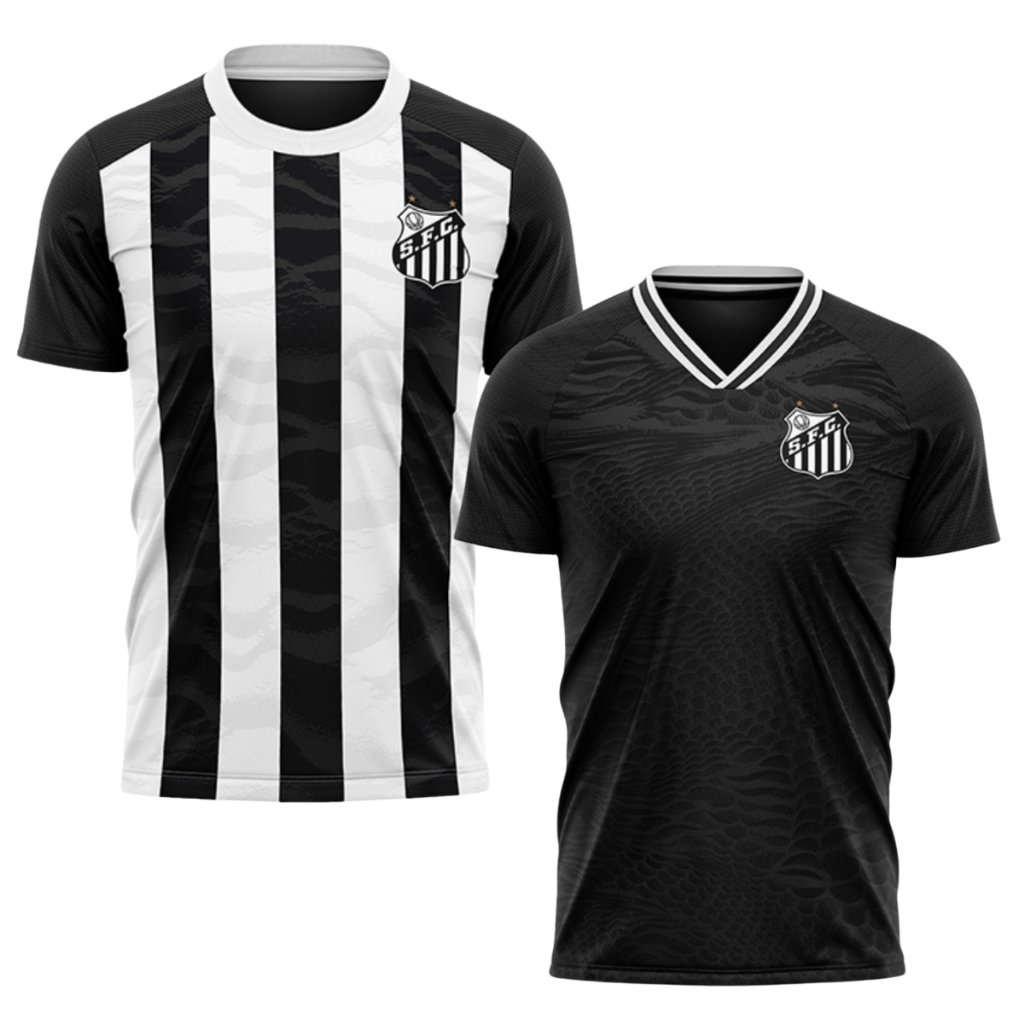 KIT 2 Camisa Santos modelo Matriz e Ponto Masculina Original Licenciada