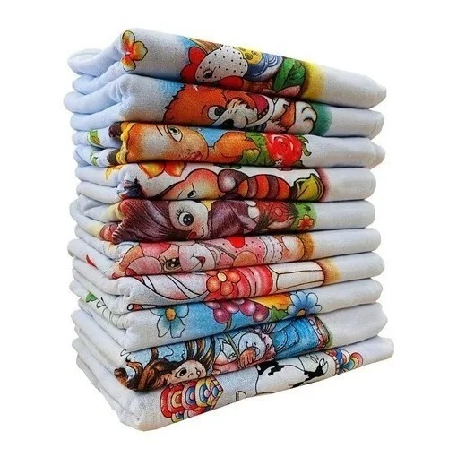 Pano De Prato Estampado Kit c/ 10 Pé de Galinha Grosso 41x66 100% Algodão