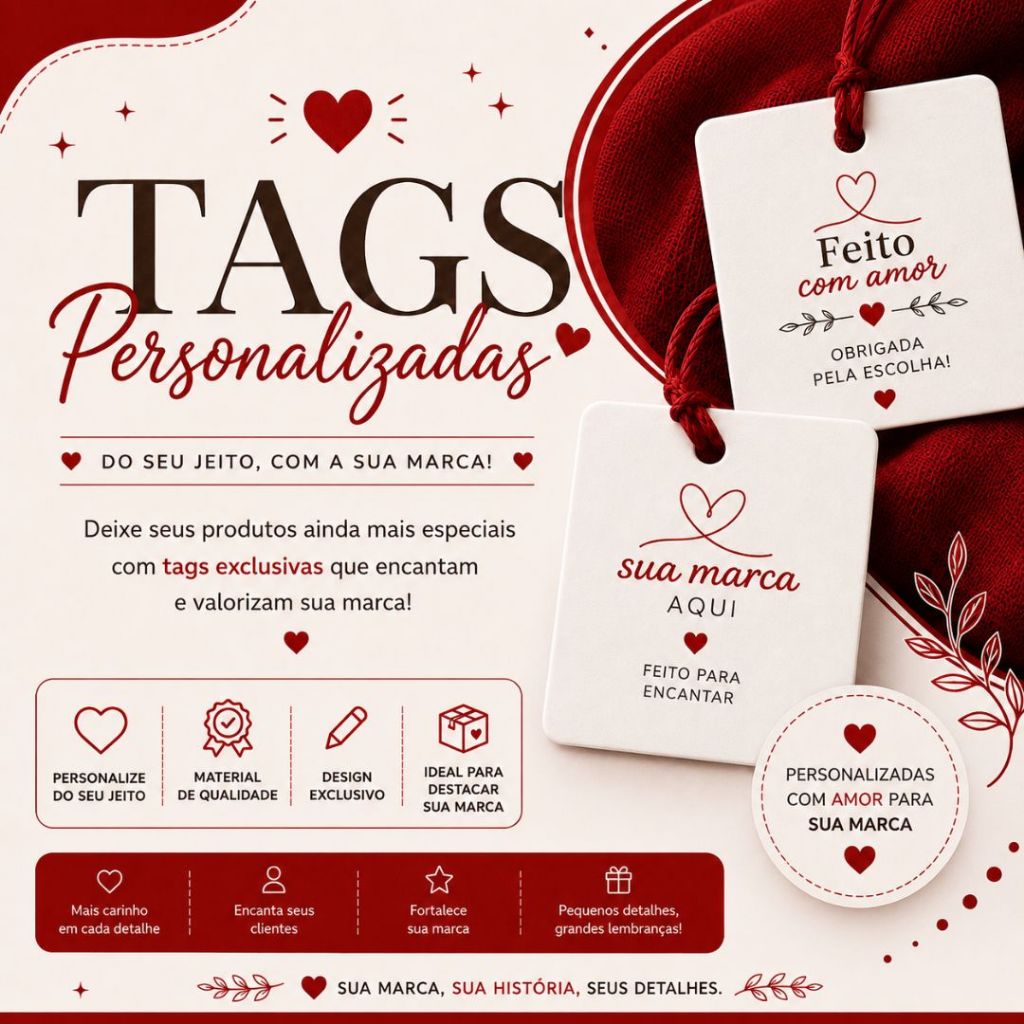 Tags -  Papel Foto BRILHANTE 180g - lembrancinhas personalizadas, logotipo, Aniversário, Loja, Roupa