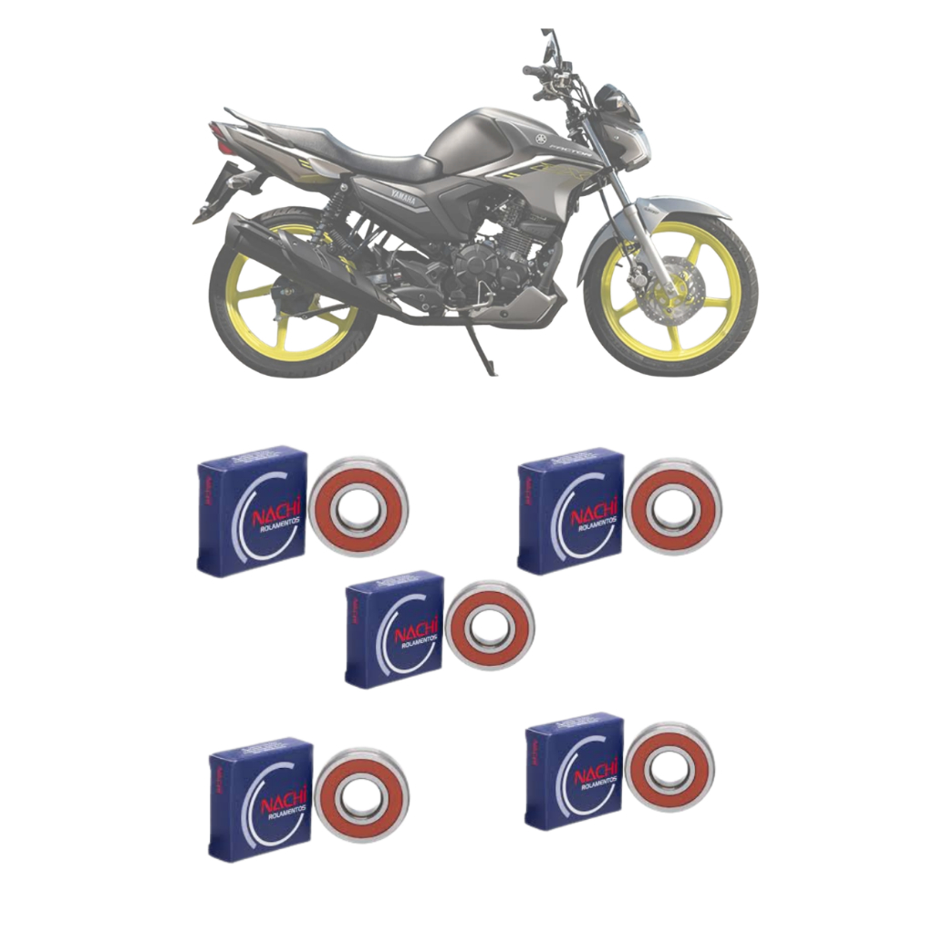 Kit Rolamento Roda Dianteira e Traseira Yamaha Factor 150 / Fazer 150 – NACHI 2RS
