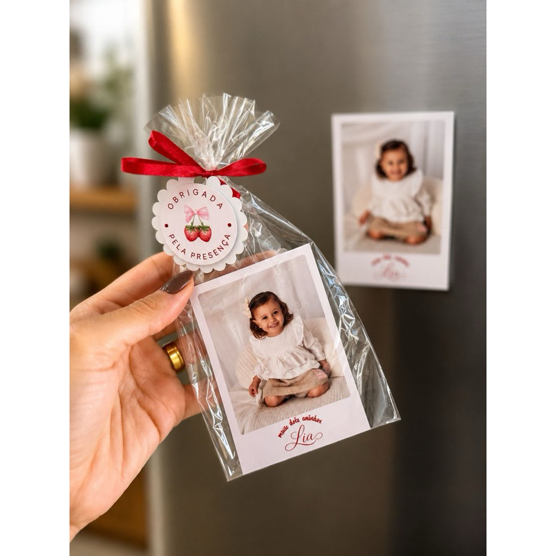Foto Imã de Geladeira Personalizado com Foto | Lembrancinha Infantil | Presente Personalizado | Imã Polaroid