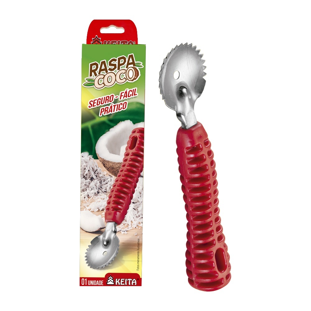Raspa Coco Raspador De Aço Inox Manual Cabo Reforçado Ralador Resistente