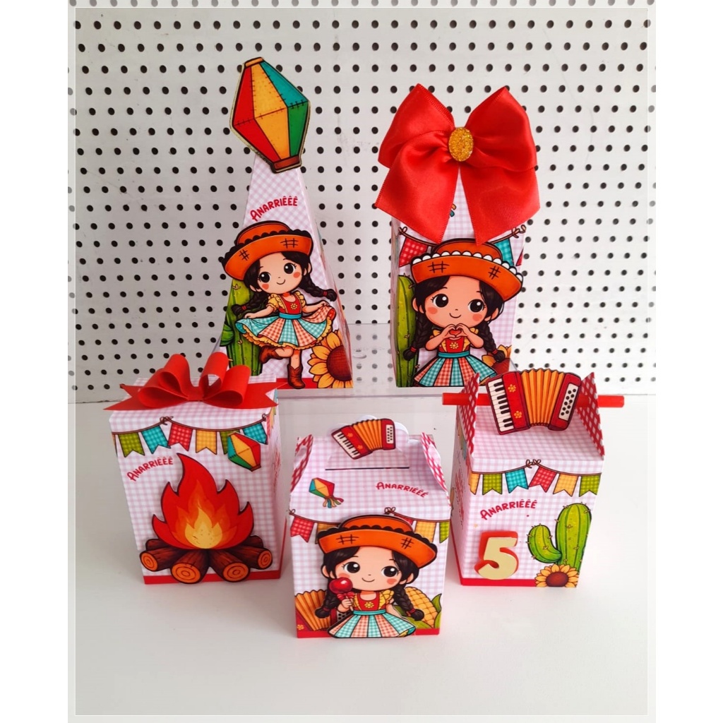 kit caixinhas personalizada arraia festa junina-lembrancinha personalizada-festa personalizada-aniversario personalizado