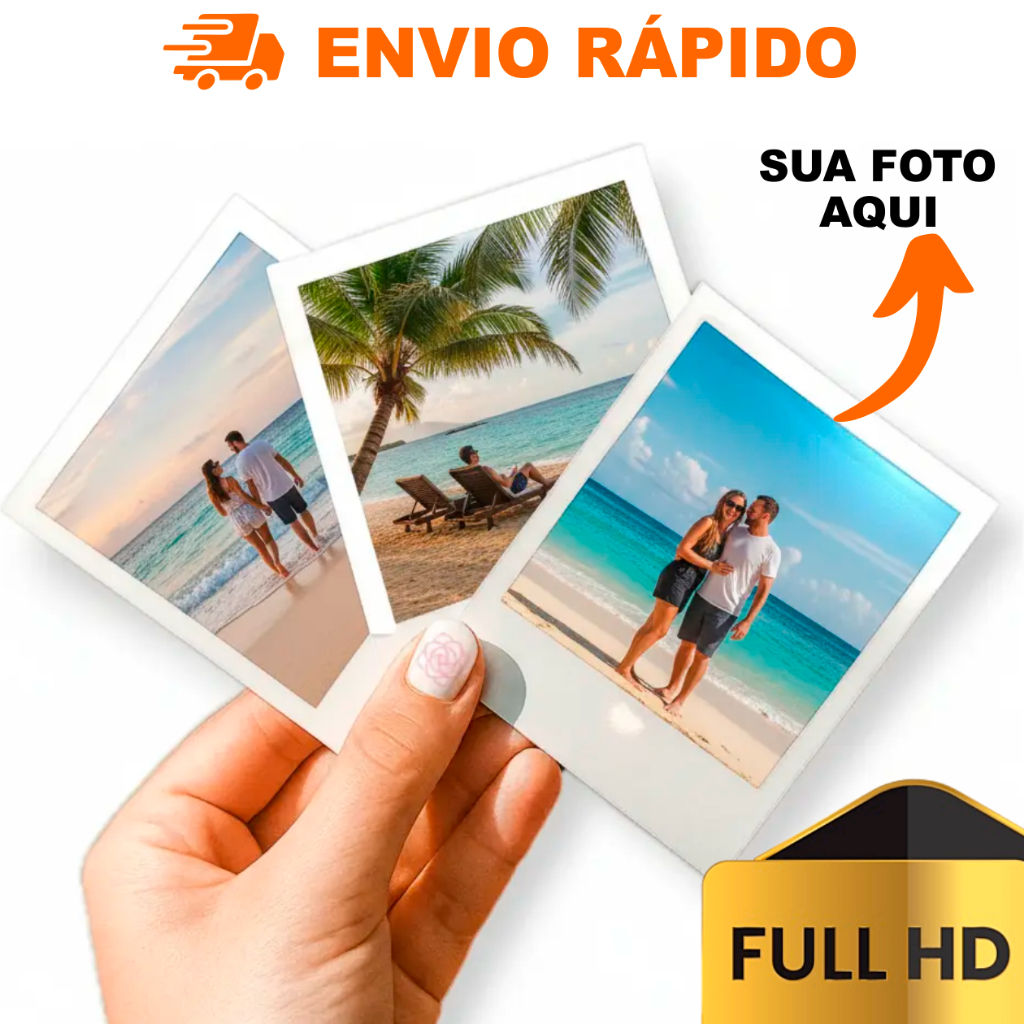 Kit Mini Fotos Personalizadas Premium Full HD Alto Brilho - Presente Envio Rápido - 4/8/16/32 Fotos