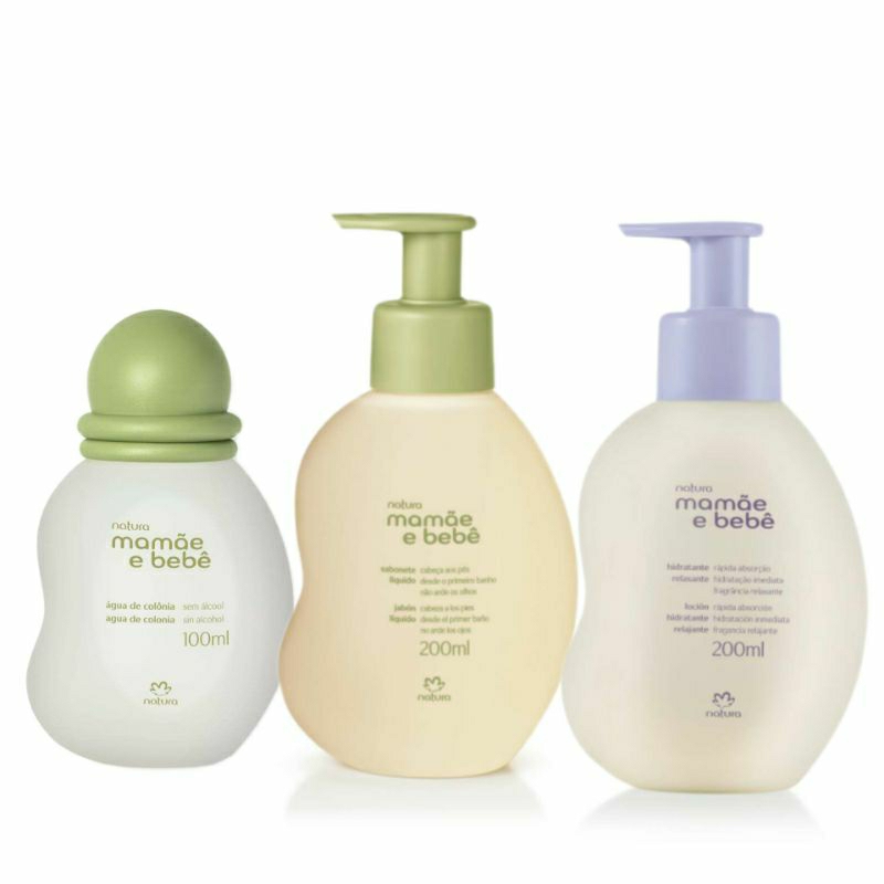 Kit Mamãe e Bebê Colônia 100ml + Sabonete Líquido da Cabeça aos Pés 200ml + Loção Hidratante Relaxante 200ml Natura