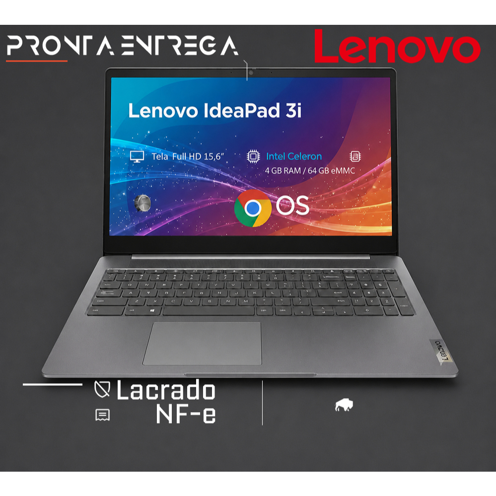 Chromebook Lenovo IdeaPad 3i 15,6" 4GB RAM 64GB eMMC Chrome OS