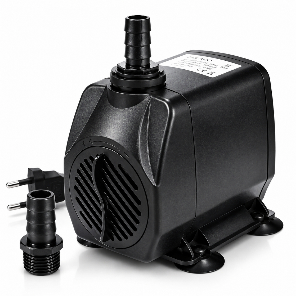 Bomba Submersa 2500 L/h para Lagos, Aquários e Fontes – Elevação 2,7m – Silenciosa