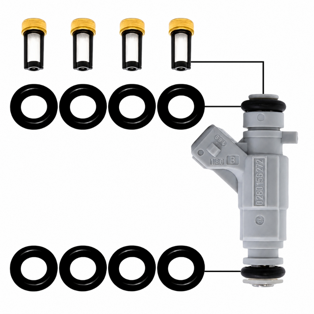 Kit Reparo Bico Injetor Peugeot 206 207 1.6 2.0 Flex 0280156272